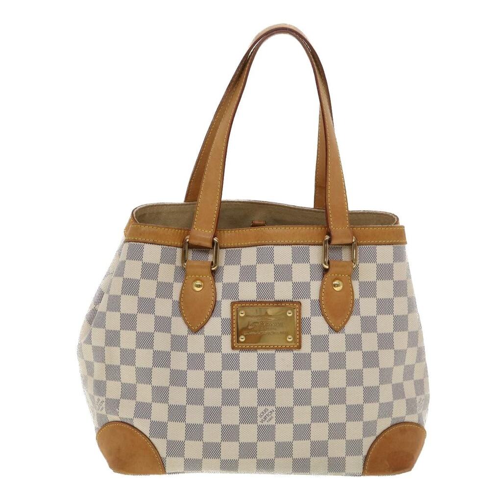 Louis Vuitton Damier Azur Hampstead PM Tote Bag White